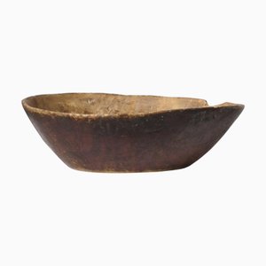 Antique Swedish Wide Wooden Bowl