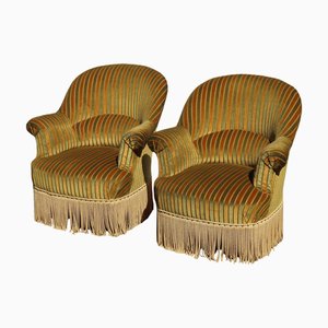 Napoleon III Style Toad Armchairs, 1950s, Set of 2