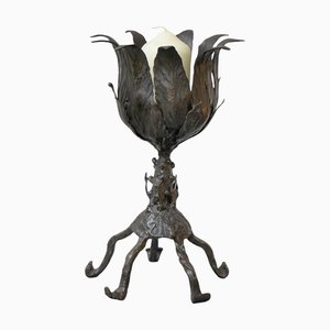 Brutalist Candleholder in Wrought Iron, 1940s