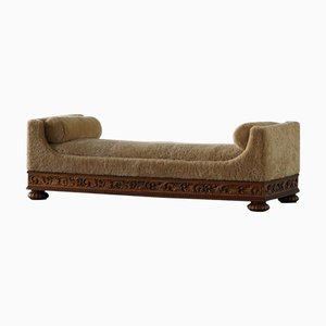 Divan Art Déco Vintage en Laine d'Agneau par Otto Schulz, Suède, 1930s