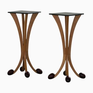 Vintage French Sculptural Pedestals, 1980s, Set of 2