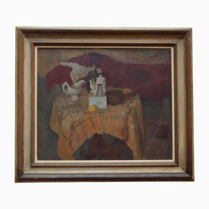Philip Mathews, Still Life with Lemon, 20th Century, Oil on Canvas