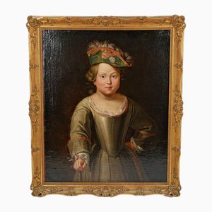 Circle of Alexis-Simon Belle, Portrait of a Young Girl, Oil on Canvas, Framed