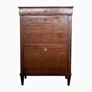 Antique Biedermeier Walnut Secretaire with Secret Compartment