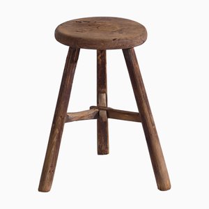 Antiker handgefertigter Hocker, 1900