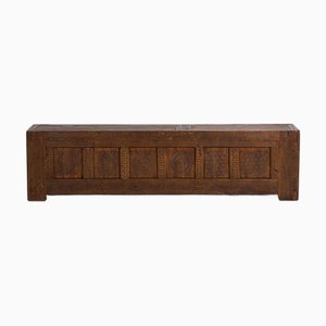 Antique Low Sideboard with Handcrafted Carving, 1900
