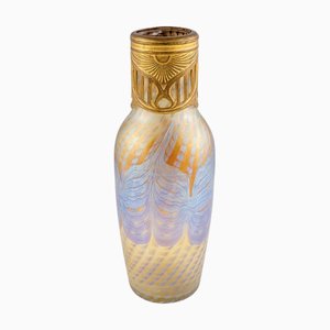 Vase mit Metallmontierung und Argentor Dekoration von Johann Loetz Witwe, 1902