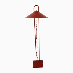Vintage Red Floor Lamp, 1980s
