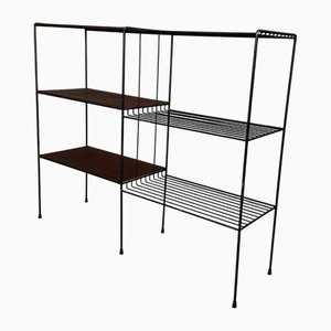 Etagère en Bois et Fer Noir, Italie