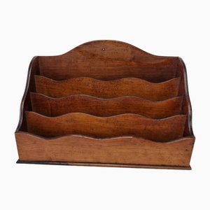 Portalettere in legno di mogano, inizio XX secolo