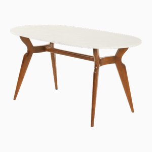 Mesa de comedor italiana Mid-Century moderna de mármol de Carra, años 50