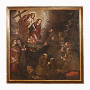 Artiste espagnol, figures religieuses, 1730, huile sur toile, encadrée