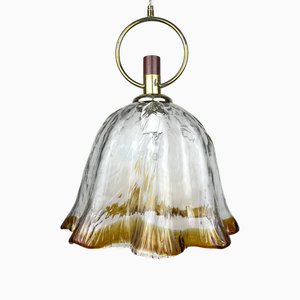 Lampada a sospensione vintage in vetro di Murano, Italia, anni '70