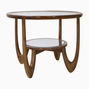 Table Basse Vintage avec Acide et Verre Travaillé par Paolo Buffa, 1940s