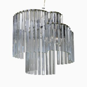 Lampada a sospensione Trilobo in vetro di Murano di Venini, anni '60