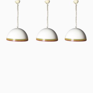 Lampade da soffitto Febo in vetro di Murano, Murano, anni '70, set di 3