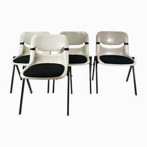 Space Age Stühle Vitra Dorsal von G.Piretti & E. Ambas, Italien, 1980er, 4er Set