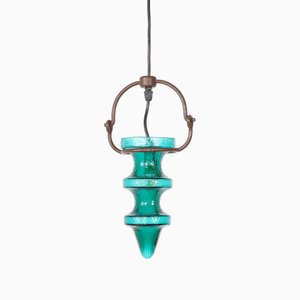 Lampe à Suspension talactite en Verre Vert par Nanny Still pour Raak, 1960s