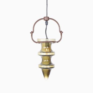 Lampe à Suspension Stalactite en Verre Vert Mousse par Nanny Still pour Raak, 1960s