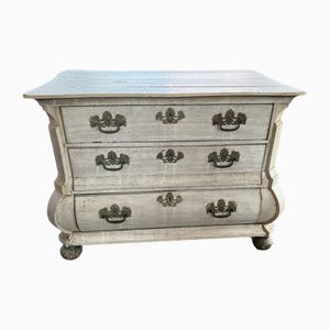 19th Century Bleached Oak Dutch Bombay Chest of Drawers