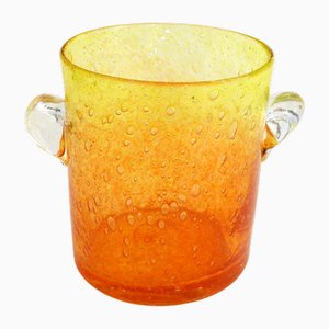 Gradient Colored Bubble Glass Ice Bucket from Biot, 1970s