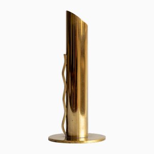 Minimalist Scandinavian Modern Swedish Brass Vase from Ystad-Metall, 1960s