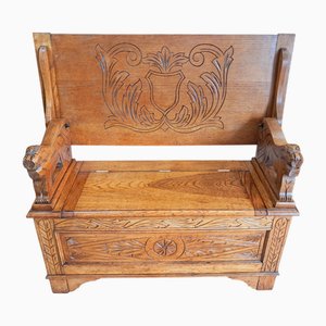 Oak Monk's Hall Bench, 1930s