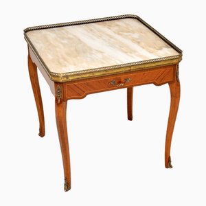 Mesa auxiliar francesa con tablero de mármol, años 30