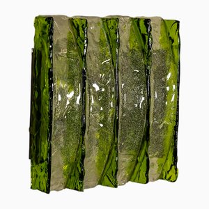 Aplique de pared verde de Maestri Vetrai, años 60
