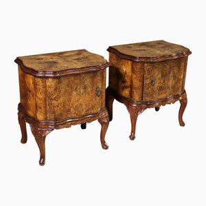 Italienische Vintage Nachttische, 1950, 2er Set