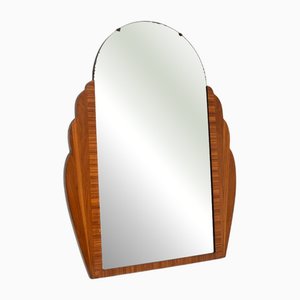 Art Deco Inlaid Walnut Mirror, 1930