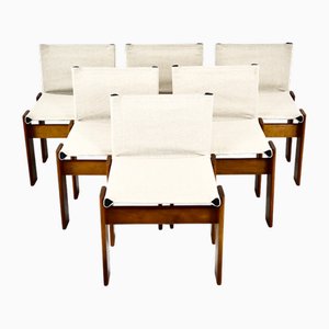 Monk Dining Chairs by Afra & Tobia Scarpa for Molteni, 1970s, Set of 6
