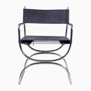 Silla del director de acero y terciopelo, 1930