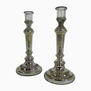 Mercury Kerzenständer, 1890er, 2er Set