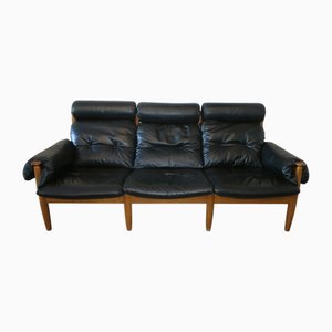 Schwedisches Vintage 3-Sitzer Sofa aus Leder, 1960er