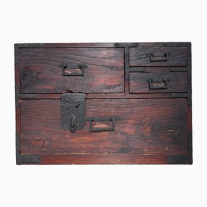 Vitrine Tansu Minimaliste avec Tiroirs, Japon, 1900s