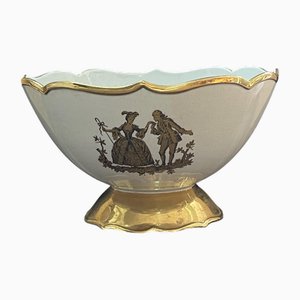 White and Gold Porcelain Bowl