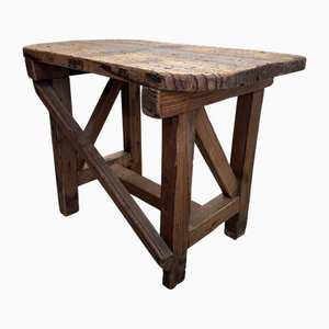 Minimalist Minimalist Mingei Style Wooden Stool, 1920s