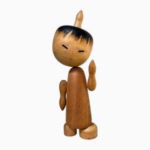 Muñeca Tsuioku Kokeshi de Hideo Ishihara, años 50