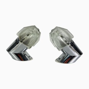 Italian Space Age Bedside Lamps, 1970s, Set of 2