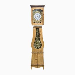 Reloj Comtoise antiguo de abeto, década de 1900