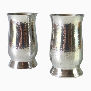 Vases Razutal par Richard Adolf Zutt pour Metal Workshops Zurich, 1930s, Set de 2