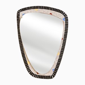 Mid-Century Asymmetrical Mosaic Mirror after Berthold Müller, West Germany, 1950s