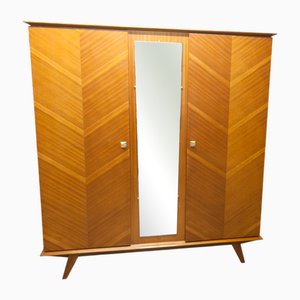 Compass Leg Wardrobe with Mirror, 1960s