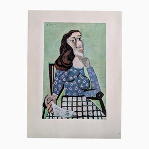 Pablo Picasso, Ritratto, Litografia offset a colori su carta Pur de Marais, 1943
