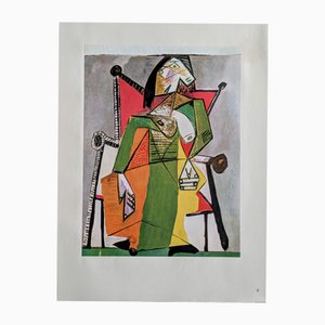 Pablo Picasso, Ritratto, Litografia offset a colori su carta Pur de Marais, 1943