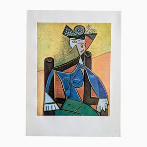 Pablo Picasso, Ritratto, Litografia offset a colori su carta Pur de Marais, 1943