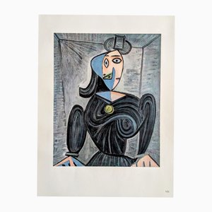 Pablo Picasso, Portrait, Color Offset Lithograph on Pur de Marais Fil Paper, 1943