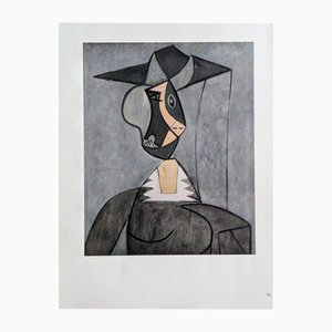 Pablo Picasso, Ritratto, Litografia offset a colori su carta Pur de Marais, 1943