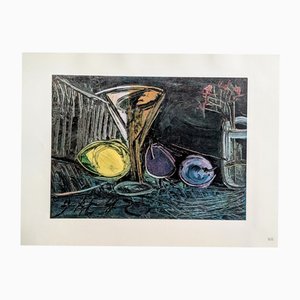 Pablo Picasso, Natura morta, Litografia offset a colori su carta Pur de Marais, 1943